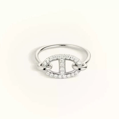 [LUXORA]RONDE SMALL SILVER DIAMOND RING