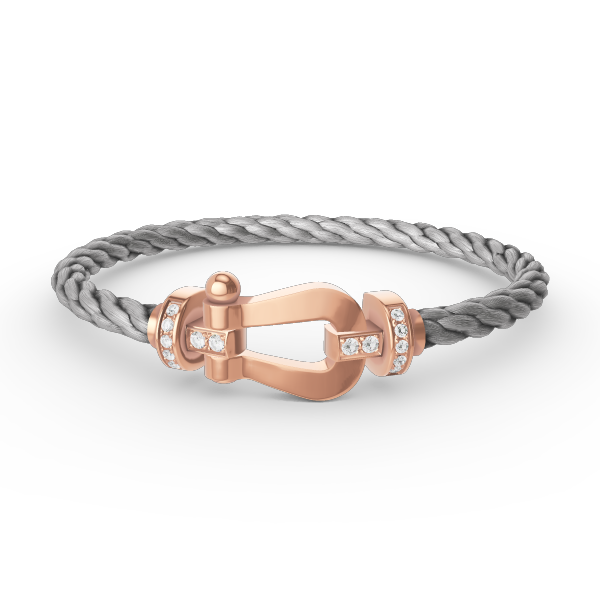 [LUXORA]FORCE LARGE HORSESHOE HALF DIAMOND BRACELET ROSE GOLD