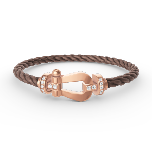 [LUXORA]FORCE LARGE HORSESHOE HALF DIAMOND BRACELET ROSE GOLD