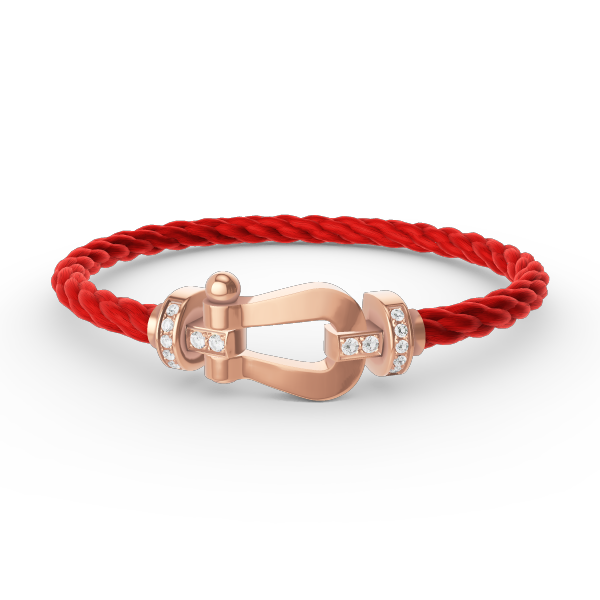[LUXORA]FORCE LARGE HORSESHOE HALF DIAMOND BRACELET ROSE GOLD