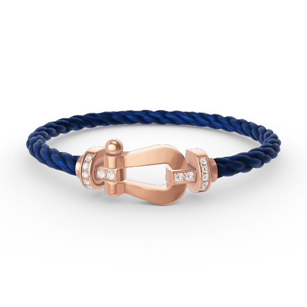 [LUXORA]FORCE LARGE HORSESHOE HALF DIAMOND BRACELET ROSE GOLD
