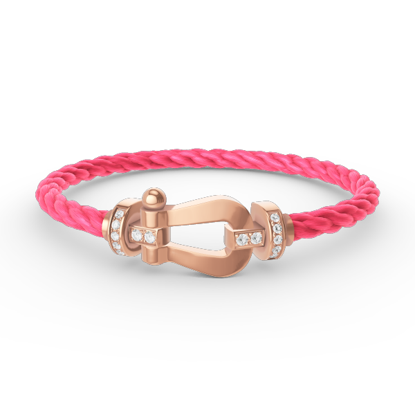 [LUXORA]FORCE LARGE HORSESHOE HALF DIAMOND BRACELET ROSE GOLD