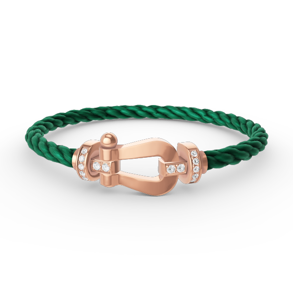 [LUXORA]FORCE LARGE HORSESHOE HALF DIAMOND BRACELET ROSE GOLD
