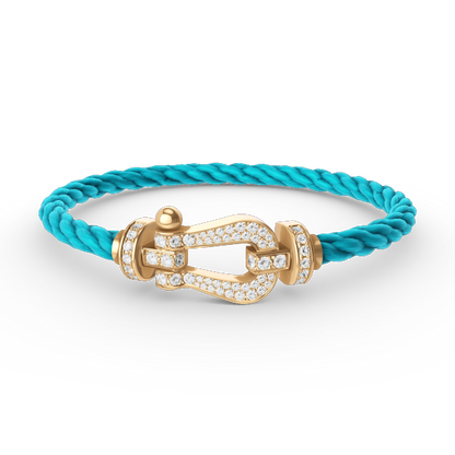 [LUXORA]FORCE LARGE HORSESHOE FULL DIAMOND BRACELET GOLD