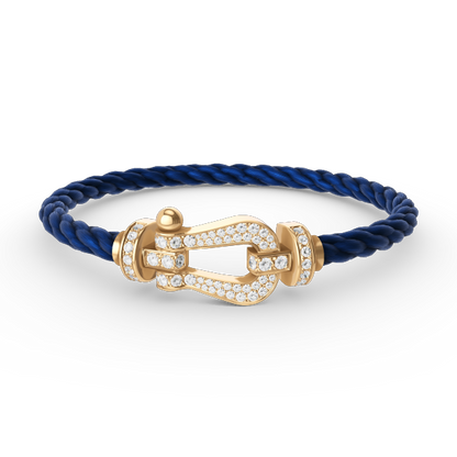 [LUXORA]FORCE LARGE HORSESHOE FULL DIAMOND BRACELET GOLD