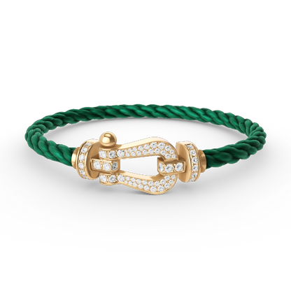 [LUXORA]FORCE LARGE HORSESHOE FULL DIAMOND BRACELET GOLD