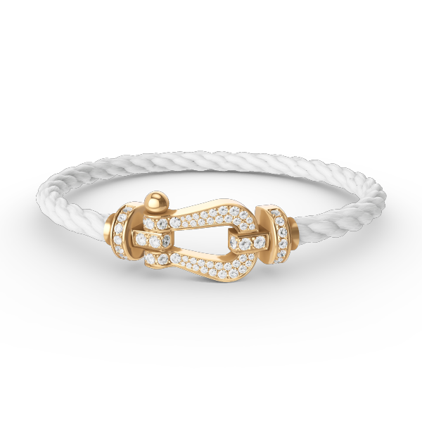 [LUXORA]FORCE LARGE HORSESHOE FULL DIAMOND BRACELET GOLD