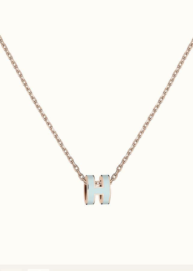 [LUXORA]POP H LIGHT BLUE NECKLACE