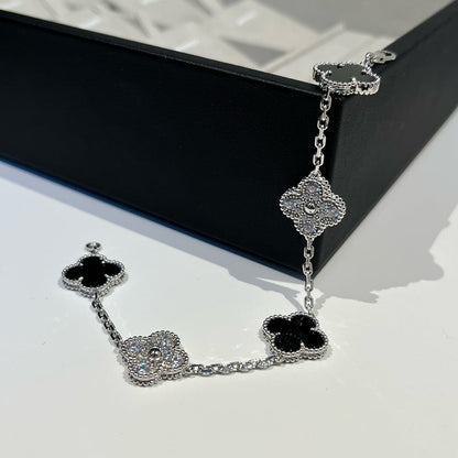 [LUXORA] CLOVER 5 MOTIF ONYXS BRACELET COLLECTION