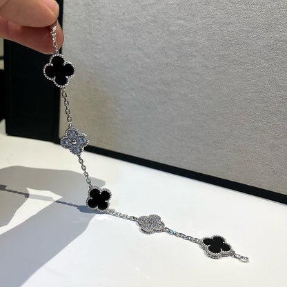 [LUXORA] CLOVER 5 MOTIF ONYXS BRACELET COLLECTION