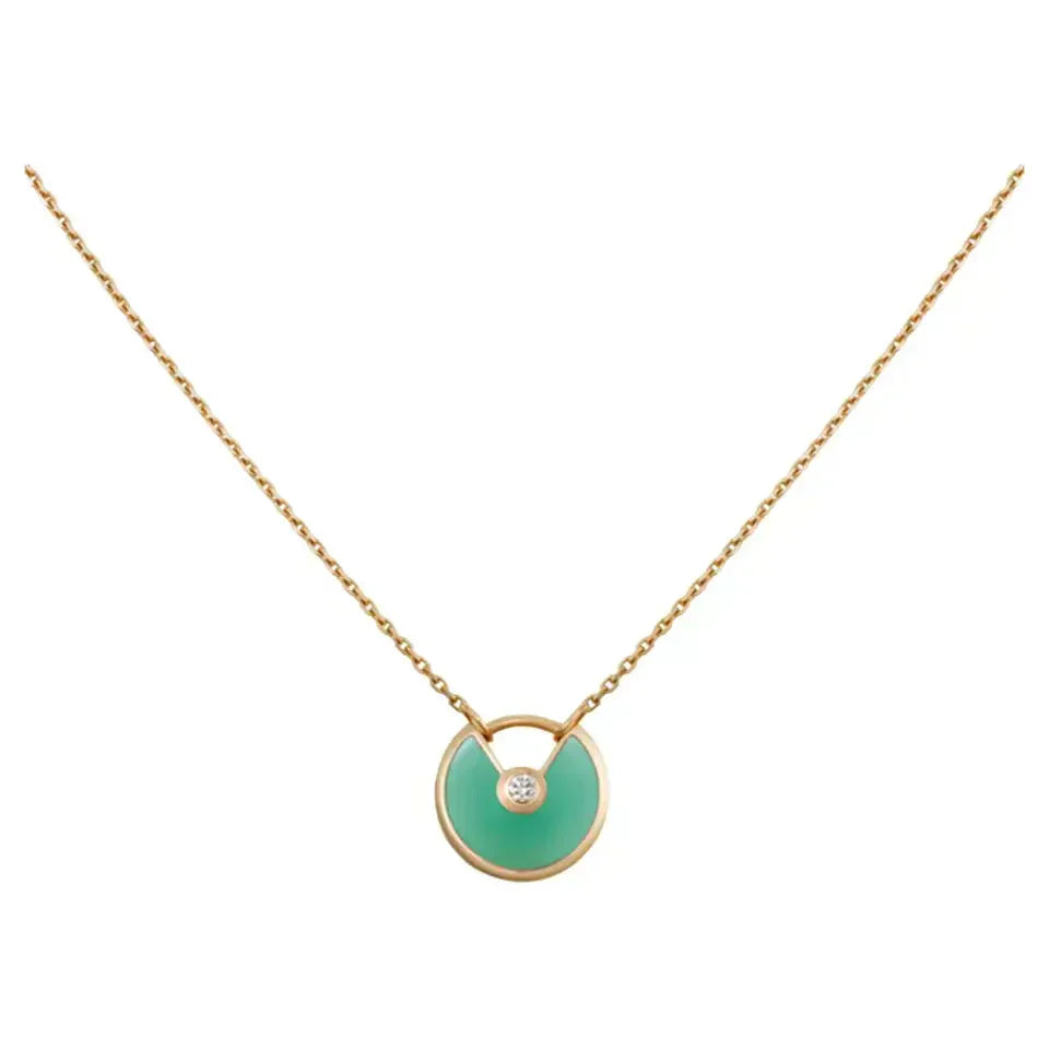 [LUXORA]AMULETTE GOLD MALACHITE NECKLACE