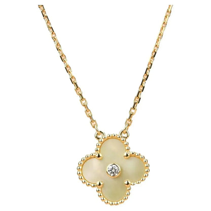 [LUXORA]CLOVER 15MM DIAMOND GOLD MOTHER OF PEARL NECKLACE