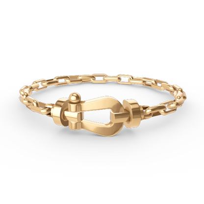[LUXORA]FORCE LARGE HORSESHOE CLASP  METAL BRACELET