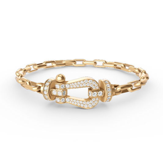 [LUXORA]FORCE LARGE HORSESHOE CLASP  METAL BRACELET