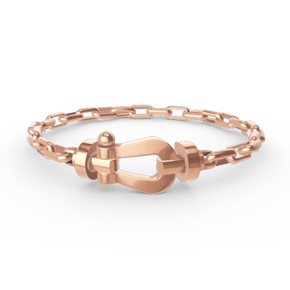 [LUXORA]FORCE LARGE HORSESHOE CLASP  METAL BRACELET