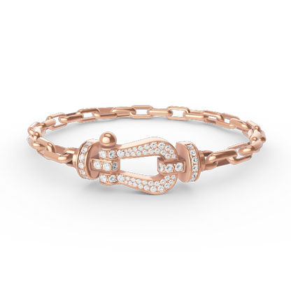 [LUXORA]FORCE LARGE HORSESHOE CLASP  METAL BRACELET