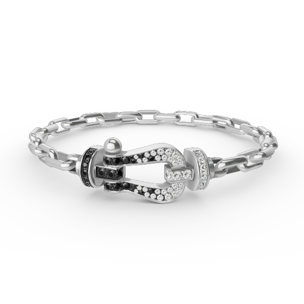 [LUXORA]FORCE LARGE HORSESHOE CLASP  METAL BRACELET