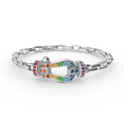 [LUXORA]FORCE LARGE HORSESHOE CLASP  METAL BRACELET