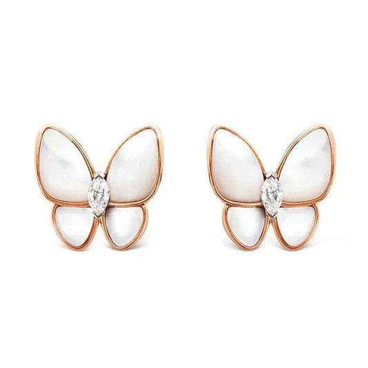 [LUXORA]BUTTERFLY MOP DIAMOND EARRINGS