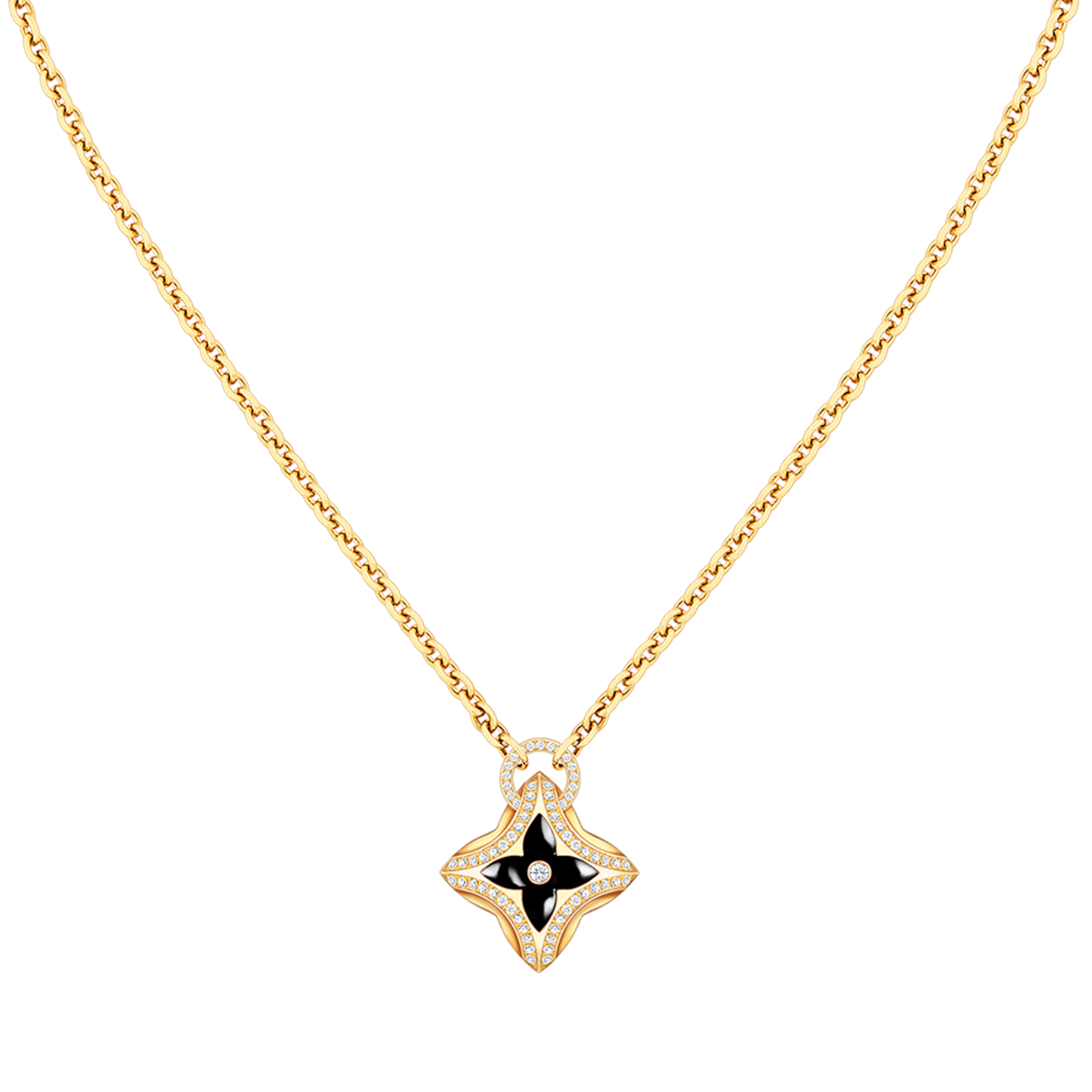 [LUXORA]STAR PEDANT PINK GOLD DIAMOND NECKLACE