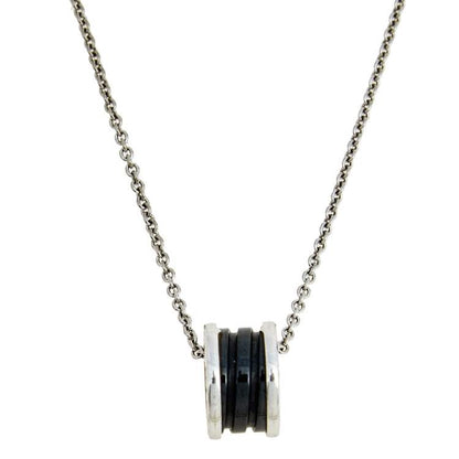 [LUXORA]ZERO 1 BLACK CERAMIC SILVER NECKLACE