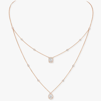 [LUXORA]MY TWIN 2 ROW DIAMOND NECKLACE