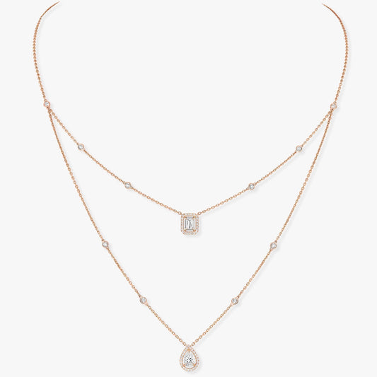 [LUXORA]MY TWIN 2 ROW DIAMOND NECKLACE