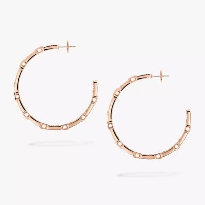 [[LUXORA]Move Link Diamond Hoop Earrings
