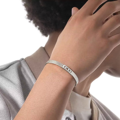 [LUXORA]Move Noa Ciselé half pavé bangle