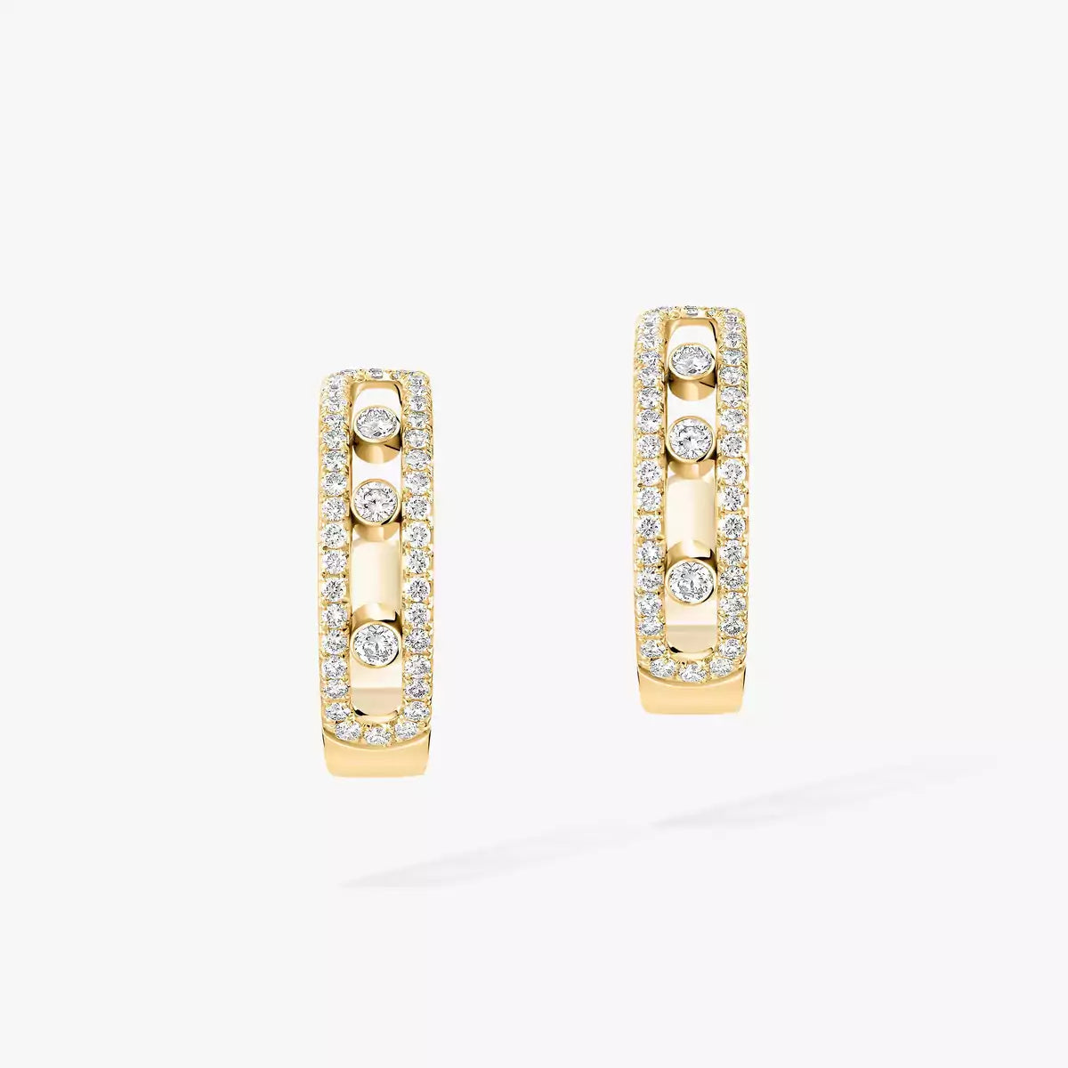 [LUXORA]Diamond Pave_ Hoop Earrings Move