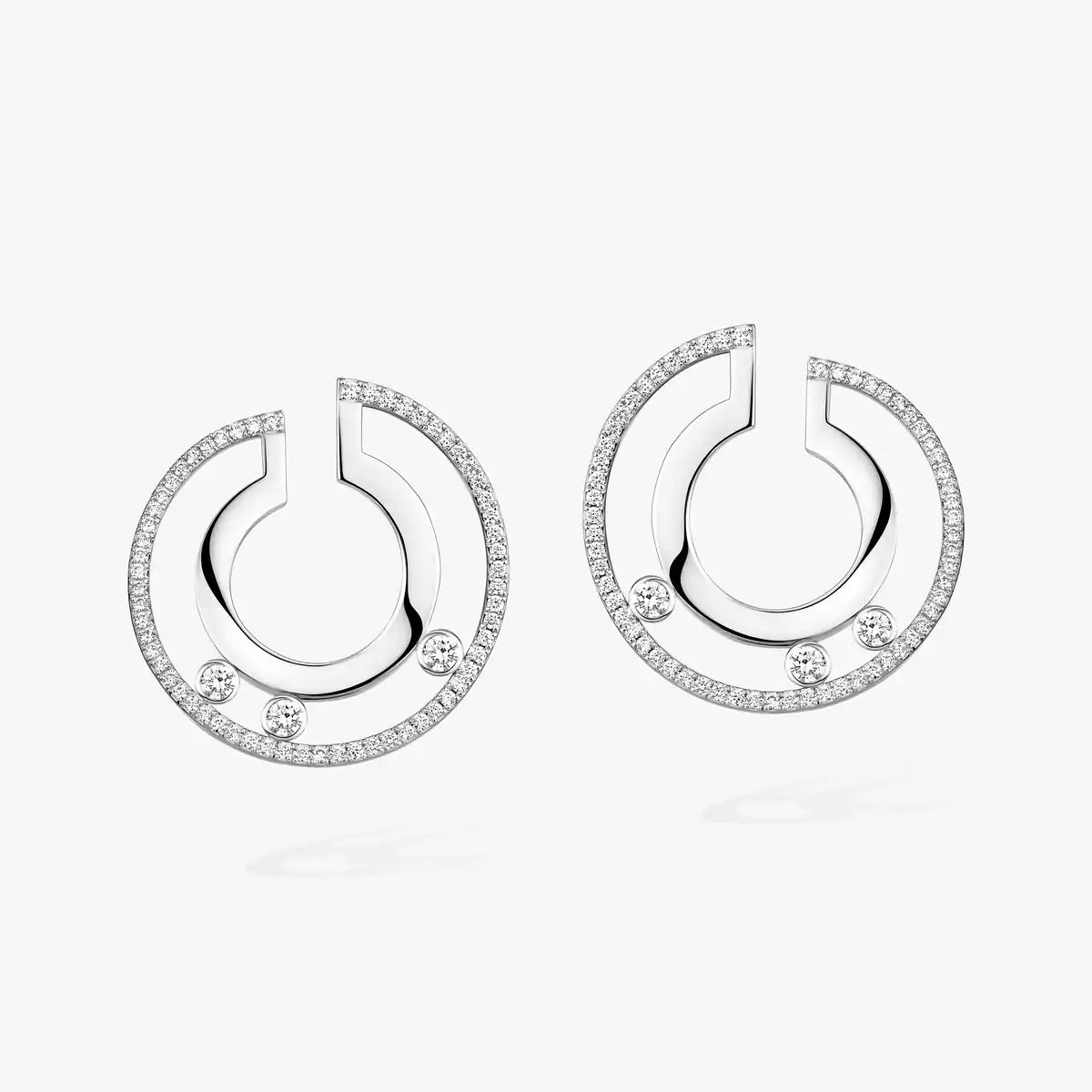 [LUXORA]Move Romane Small Diamond Hoop Earrings