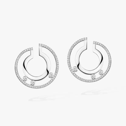 [LUXORA]Move Romane Small Diamond Hoop Earrings