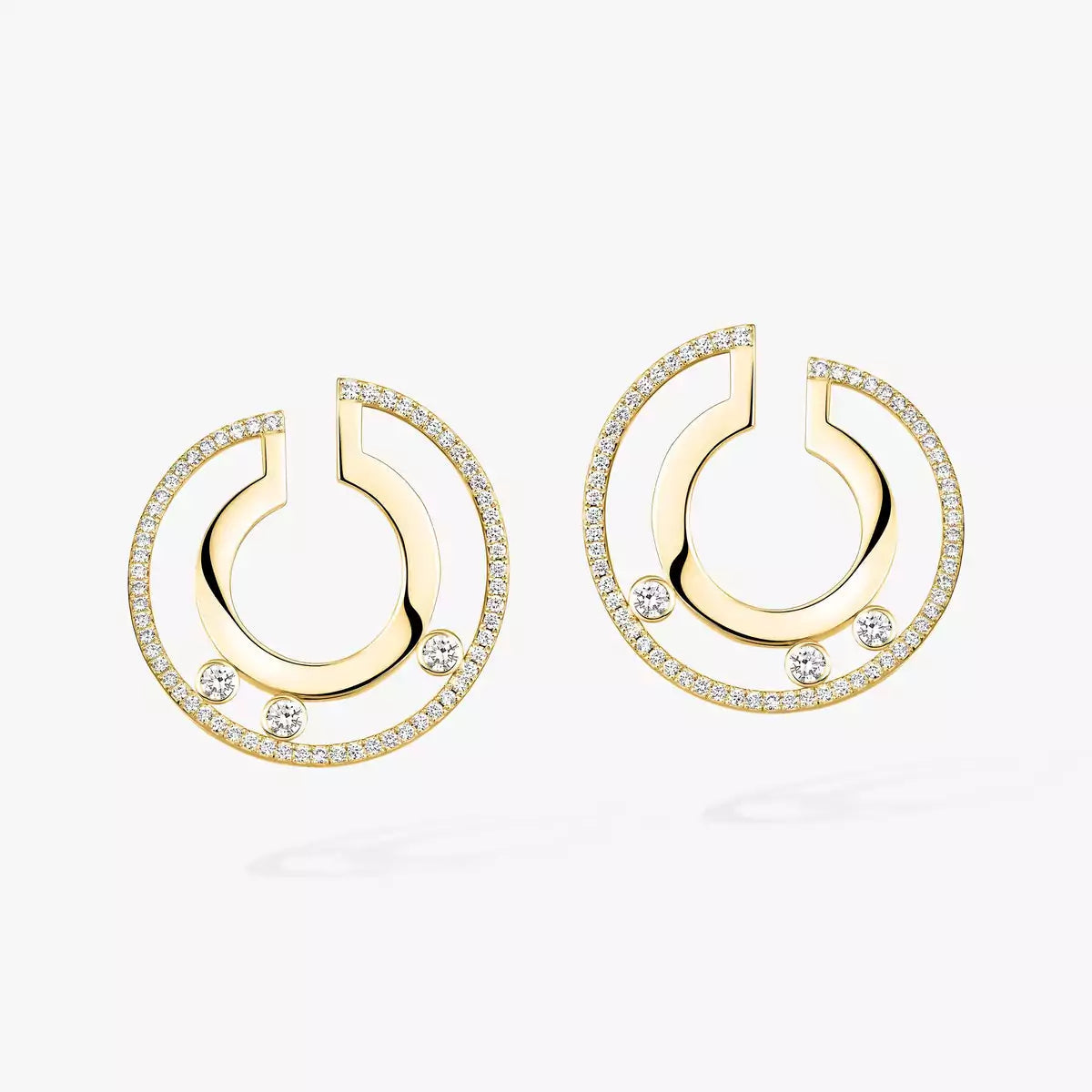 [LUXORA]Move Romane Small Diamond Hoop Earrings