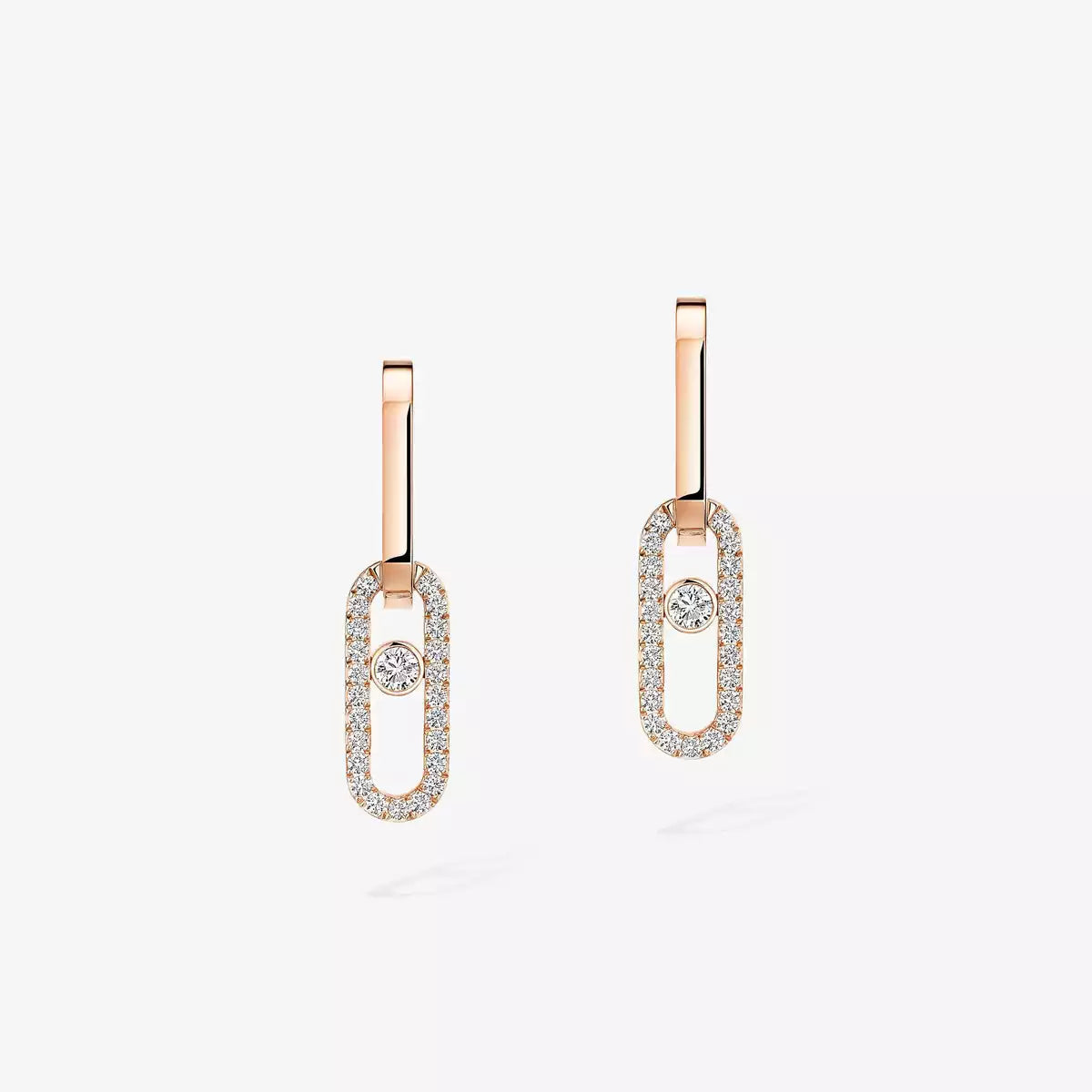 [LUXORA]Move Link Diamond Earrings