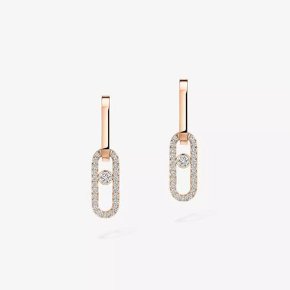[LUXORA]Move Link Diamond Earrings