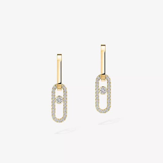 [LUXORA]Move Link Diamond Earrings