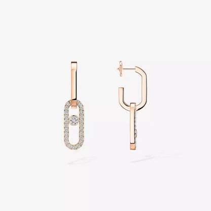 [LUXORA]Move Link Diamond Earrings