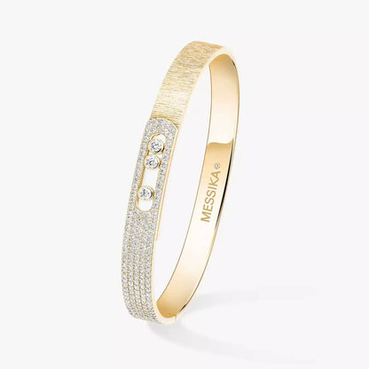 [LUXORA]Move Noa Ciselé half pavé bangle