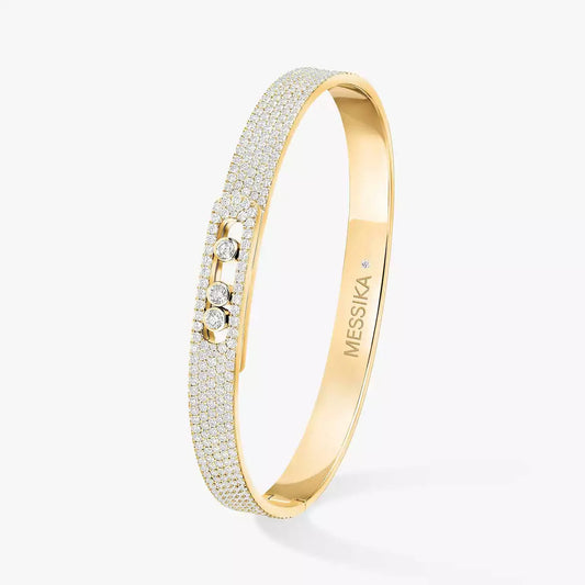 [LUXORA]Move Noa Full Pavé Diamond Bangle Bracelet