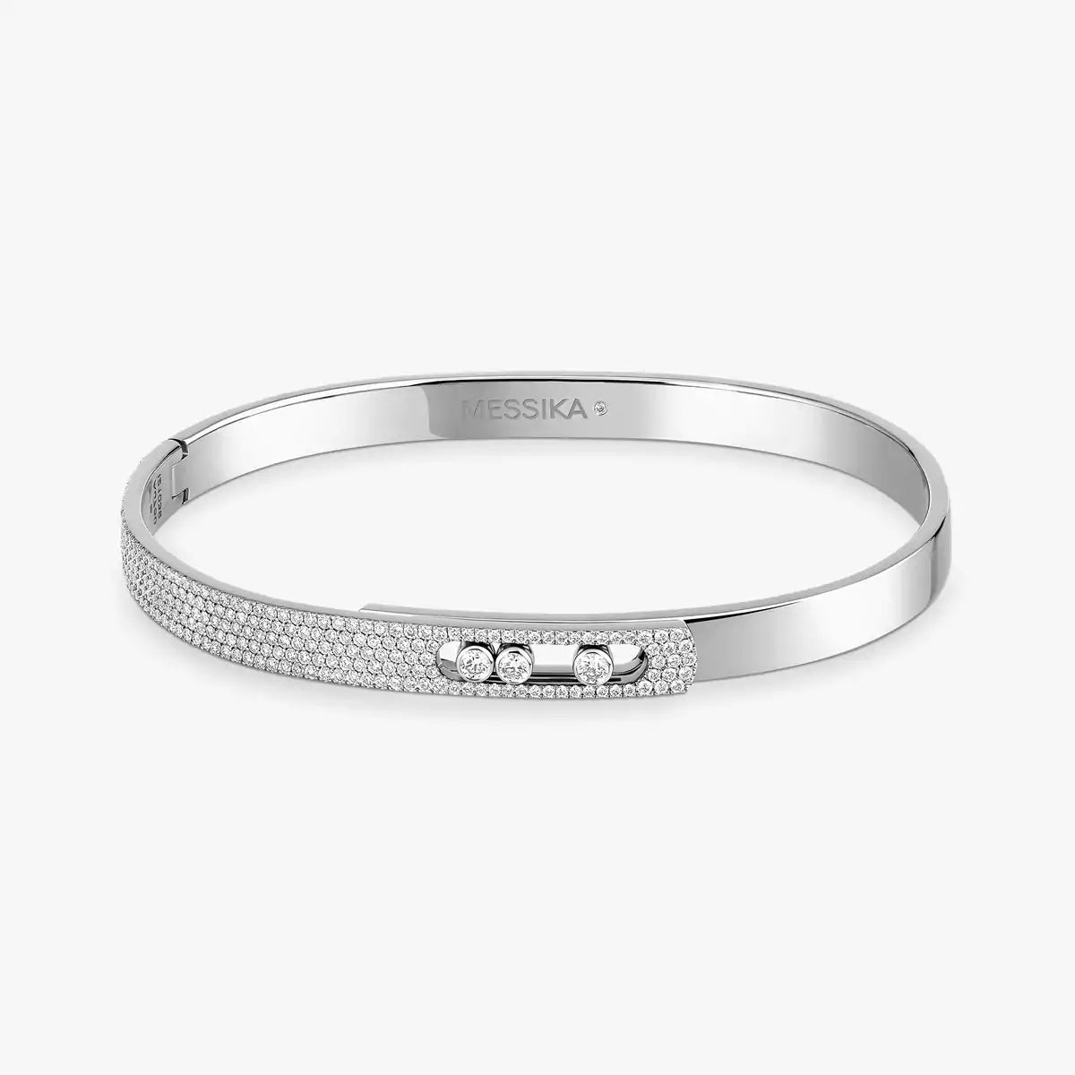 [LUXORA]Move Noa Rose Gold Pavé Diamond Bangle Bracelet