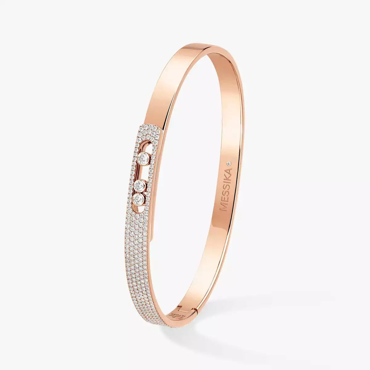 [LUXORA]Move Noa Rose Gold Pavé Diamond Bangle Bracelet