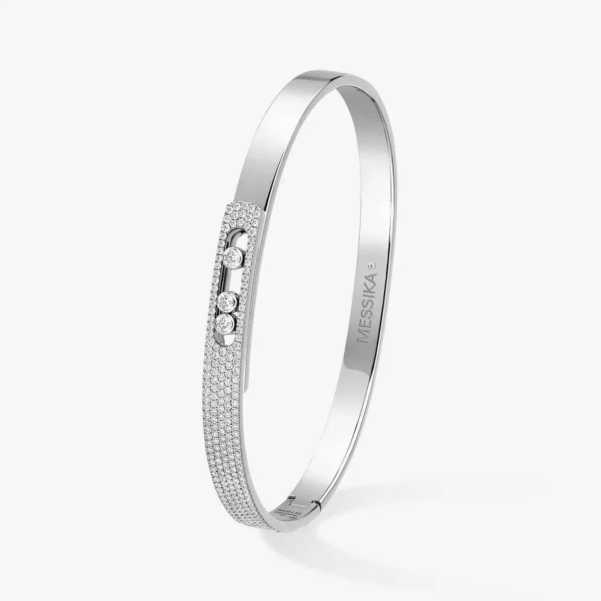 [LUXORA]Move Noa Rose Gold Pavé Diamond Bangle Bracelet