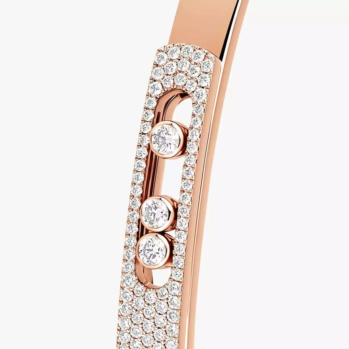 [LUXORA]Move Noa Rose Gold Pavé Diamond Bangle Bracelet