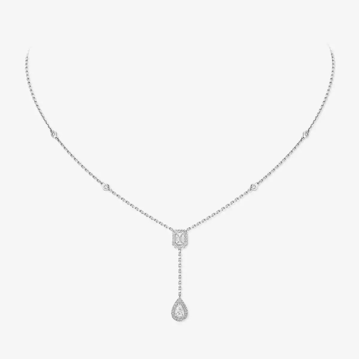 [LUXORA]Gold Diamond Tie Necklace