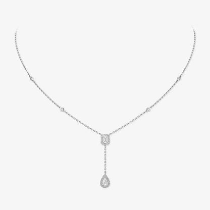 [LUXORA]Gold Diamond Tie Necklace