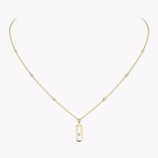 [LUXORA] Move Uno Gold Diamond Long Necklace