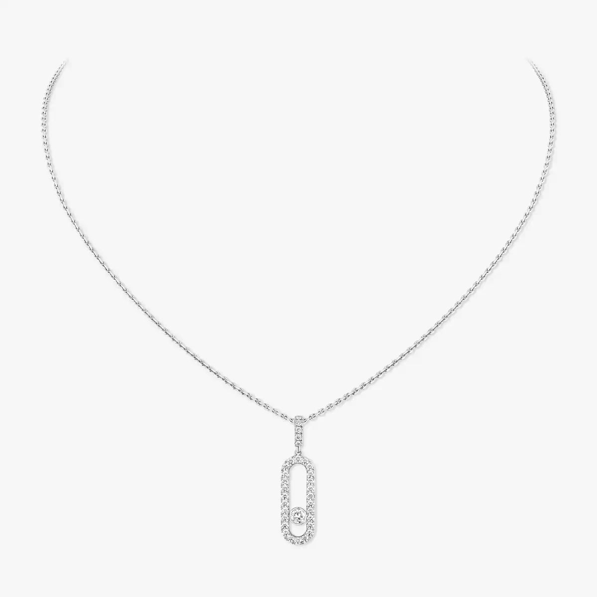 [LUXORA]Move Uno Diamond Necklace in Rose Gold