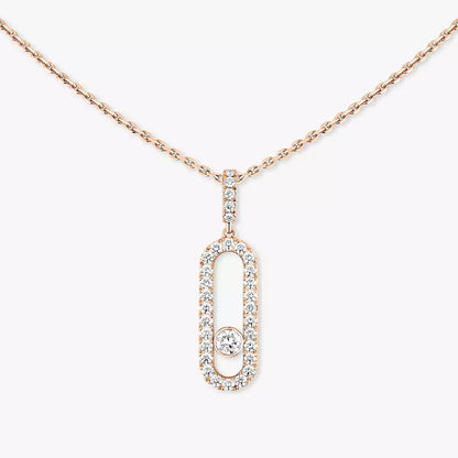 [LUXORA]Move Uno Diamond Necklace in Rose Gold