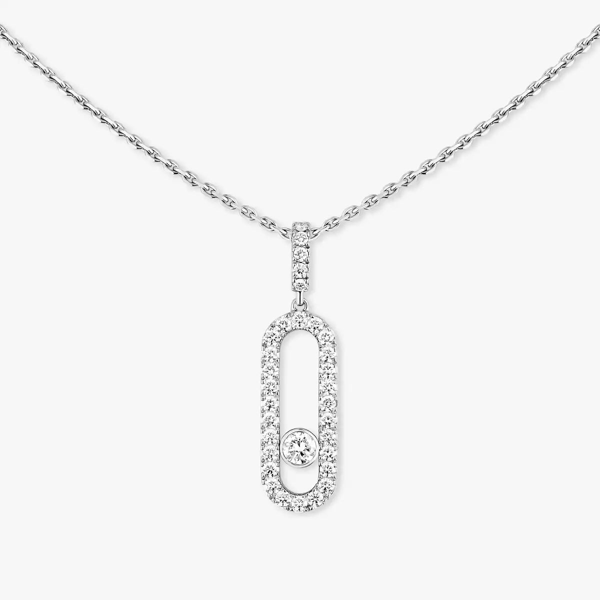 [LUXORA]Move Uno Diamond Necklace in Rose Gold