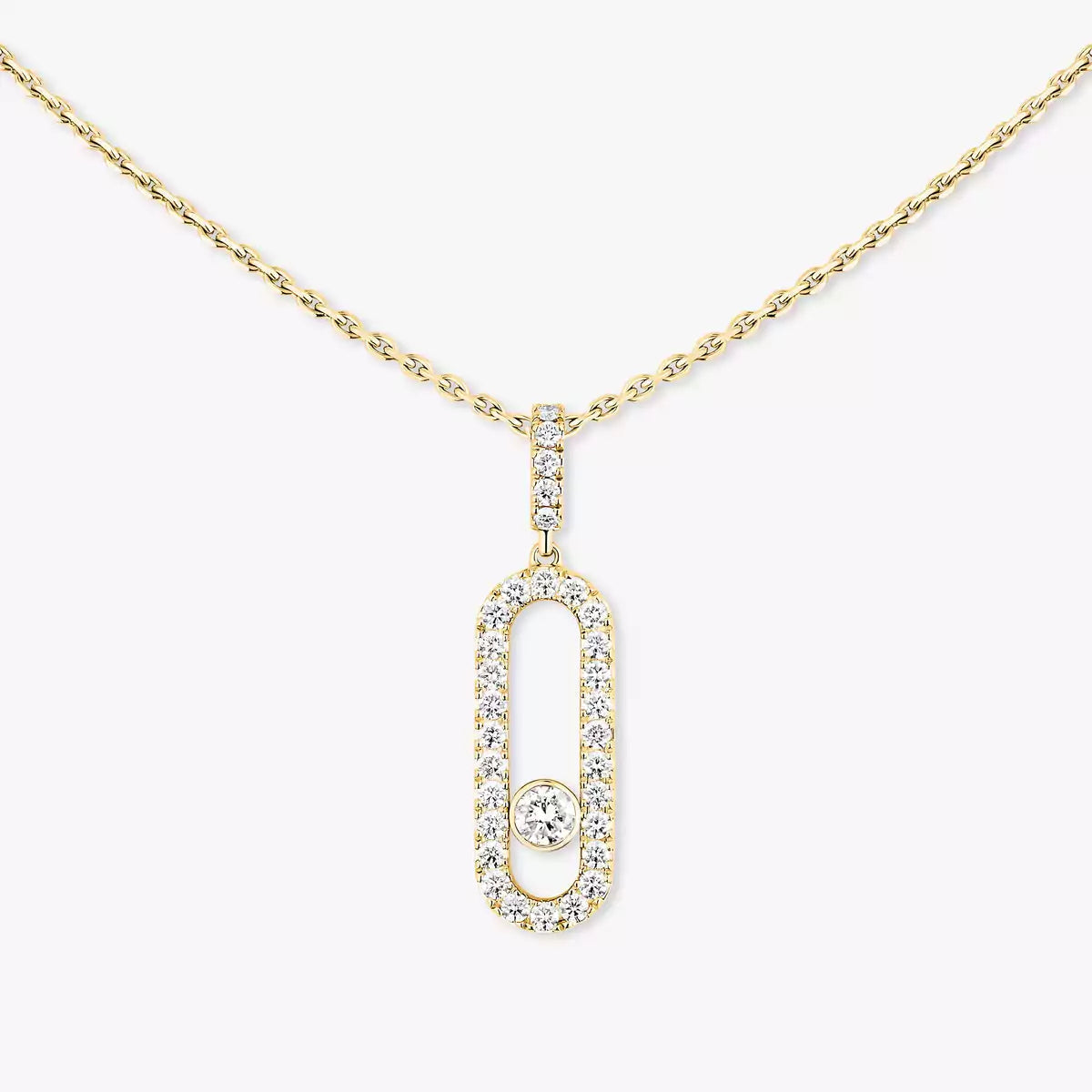 [LUXORA]Move Uno Diamond Necklace in Rose Gold